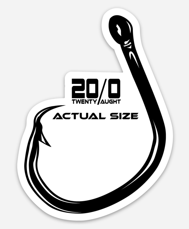 Actual Size Hook Decal